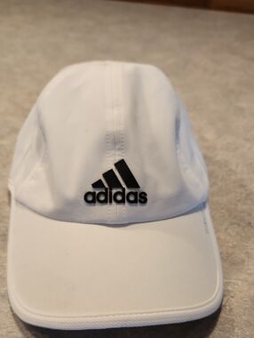 adidas White Cap with Black Logo